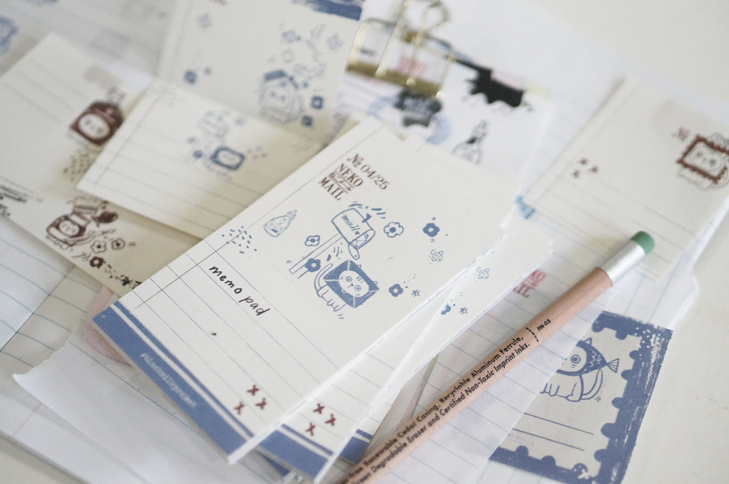 NEW! Black Milk Project - Neko Mail | 30 Pages | Perforated Memo Pad | Ephemera Paper