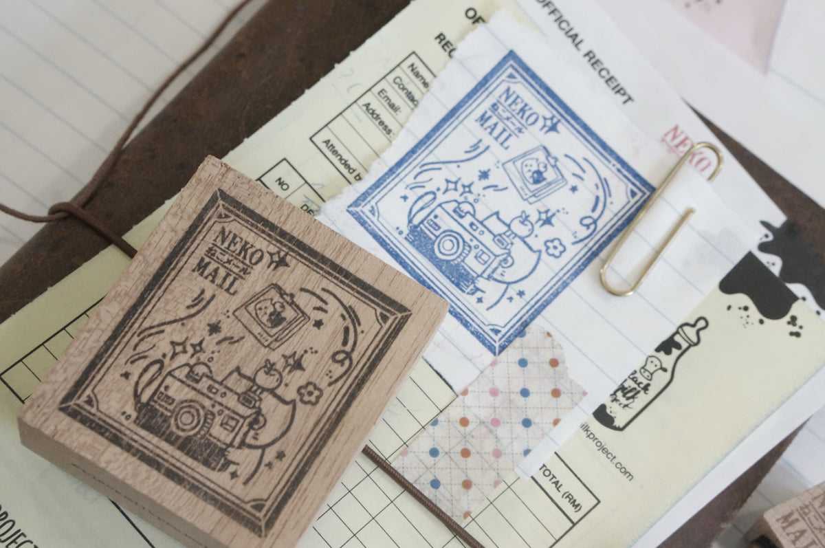 Black Milk Project - Neko Mail Large | 4.5cm Rubber Stamps