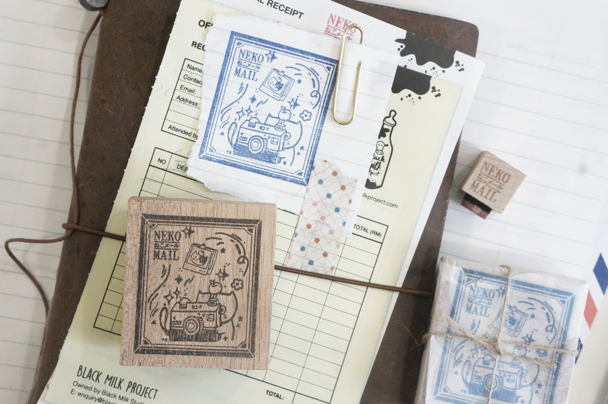 Black Milk Project - Neko Mail Large | 4.5cm Rubber Stamps
