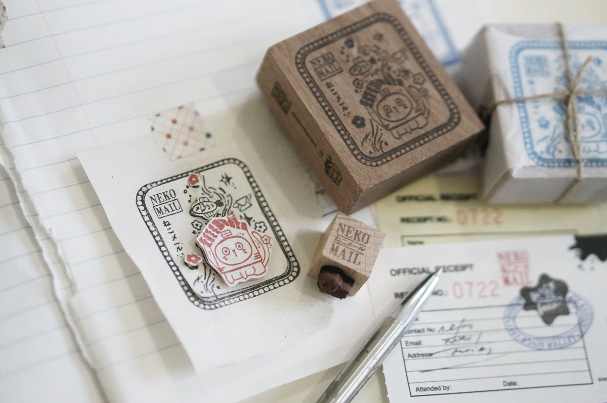 Black Milk Project - Neko Mail Large | 4.5cm Rubber Stamps