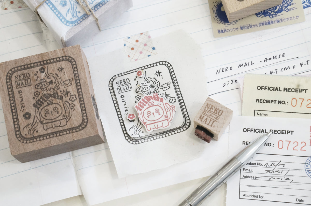 Black Milk Project - Neko Mail Large | 4.5cm Rubber Stamps