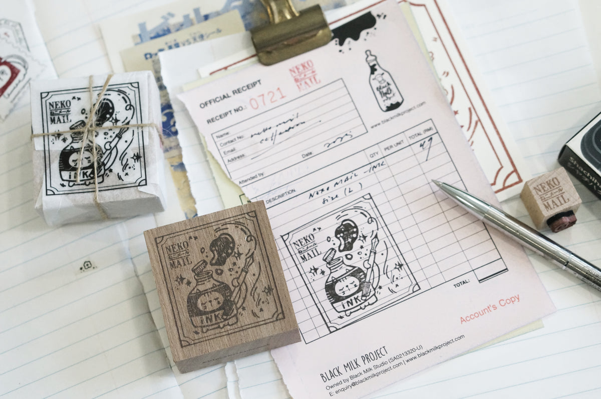 Black Milk Project - Neko Mail Large | 4.5cm Rubber Stamps