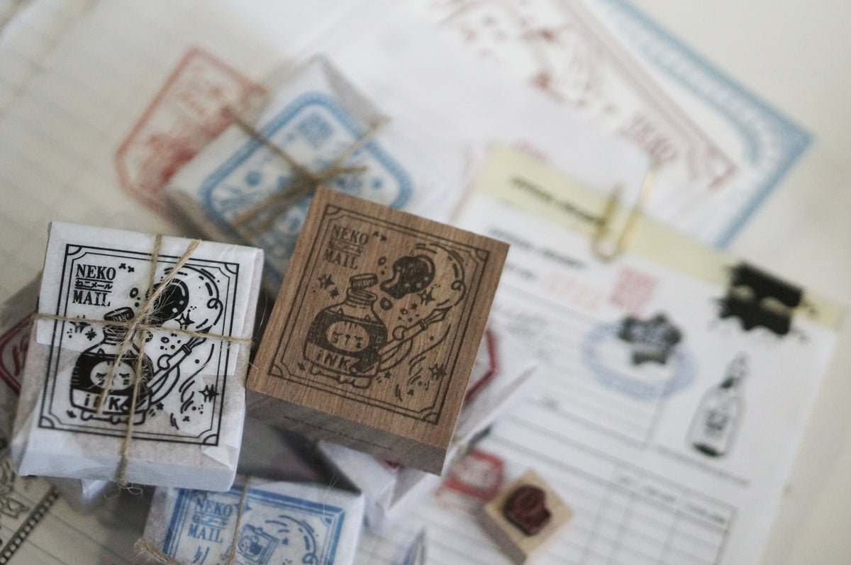 Black Milk Project - Neko Mail Large | 4.5cm Rubber Stamps