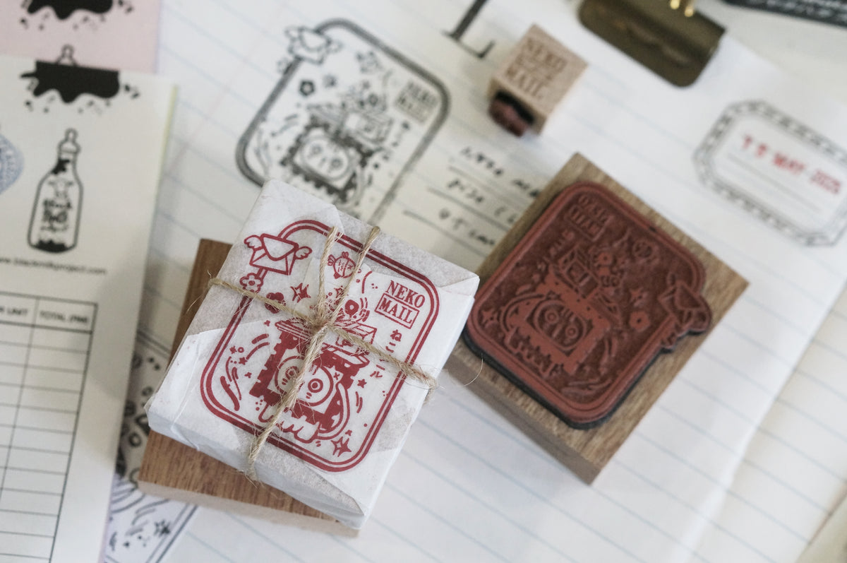 Black Milk Project - Neko Mail Large | 4.5cm Rubber Stamps