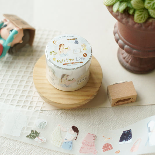 Teayou - Palette Life 1 | 4cm Matte PET Tape |  Die Cut | Release Paper