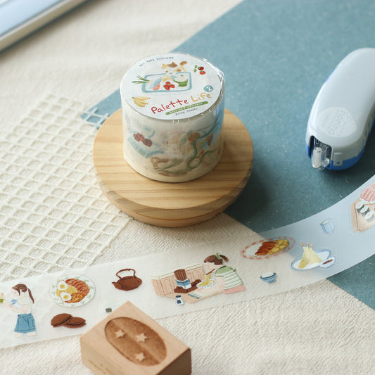 Teayou - Palette Life 2 | 4cm Matte PET Tape |  Die Cut | Release Paper