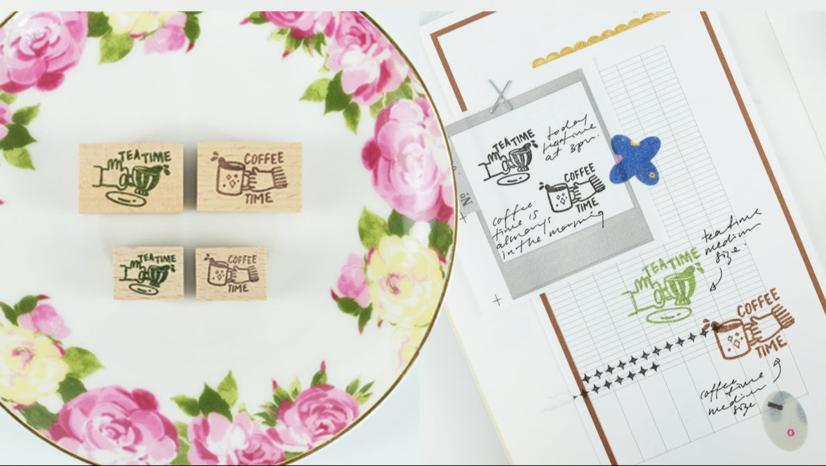 NEW! Kurukynki - Tea and Coffee Time | Rubber Stamps