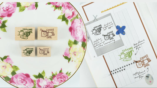 NEW! Kurukynki - Tea and Coffee Time | Rubber Stamps