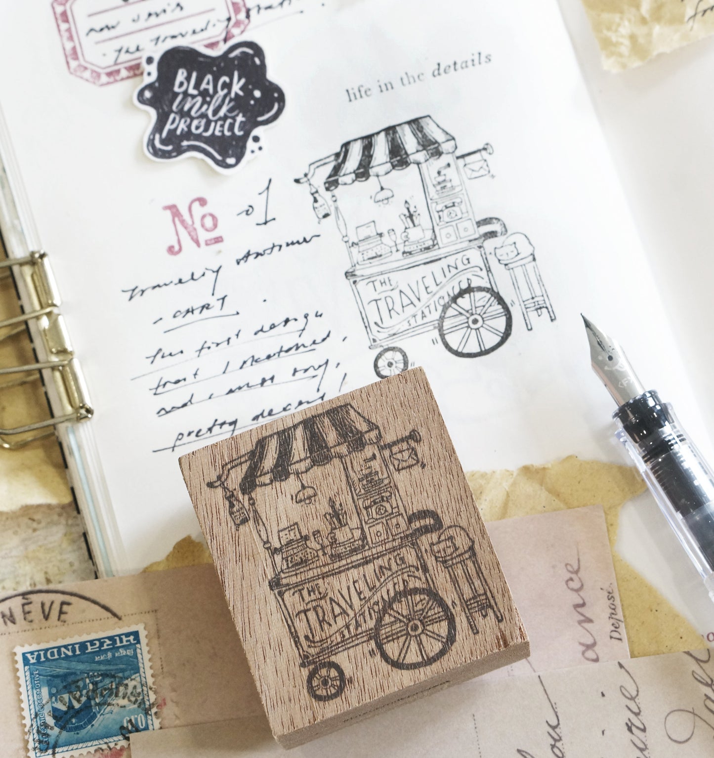NEW! Black Milk Project - Traveling Stationer | Rubber Stamp