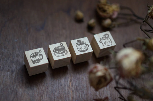 Black Milk Project - Tea Time | 4pcs Rubber Stamp Set