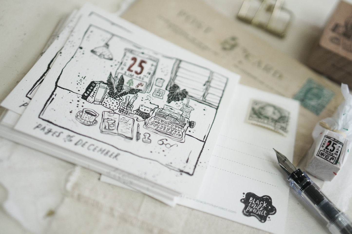 NEW! Black Milk Project - Pages in December | Postcard | Journaling Accessories