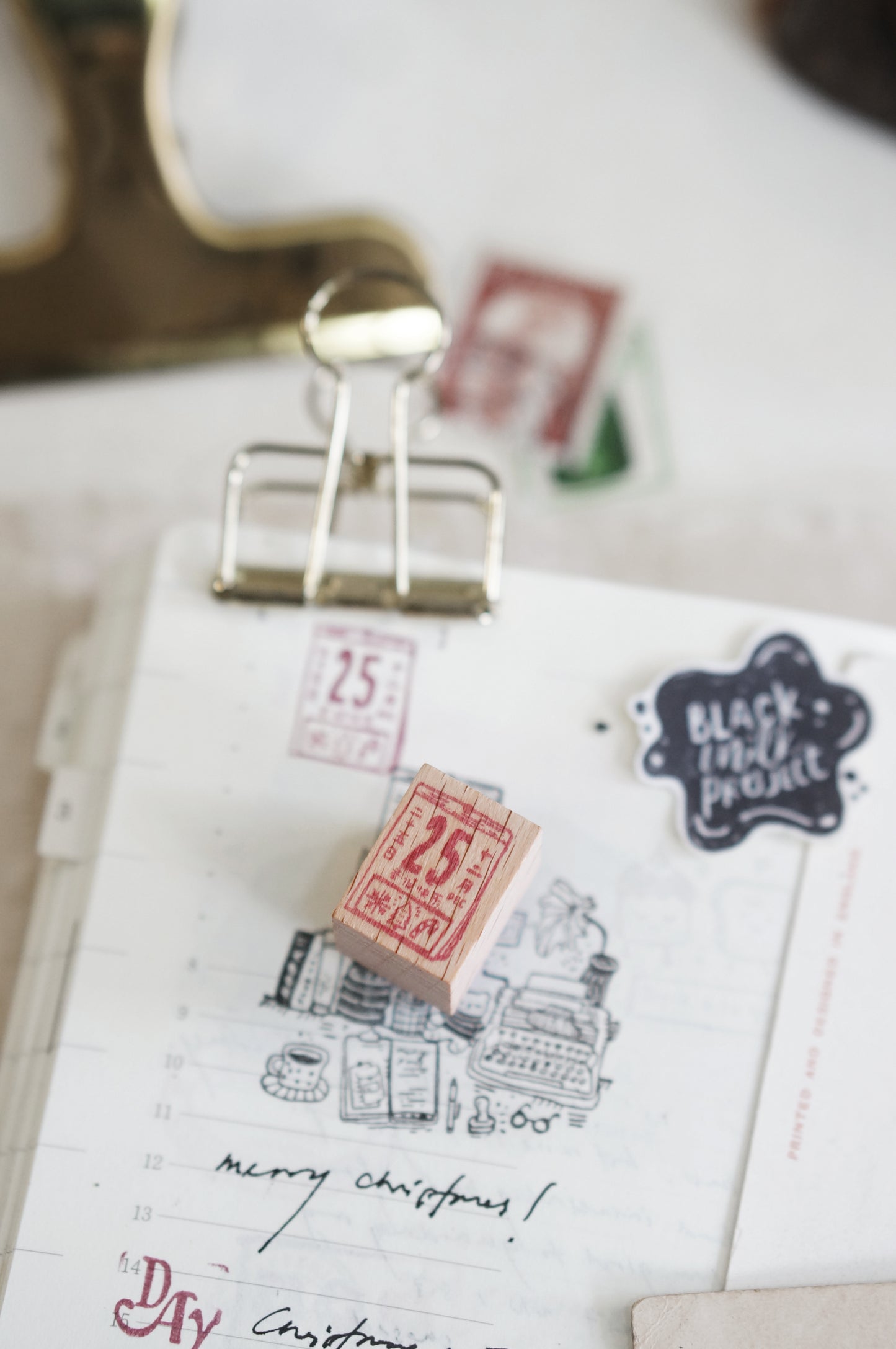 NEW! Black Milk Project - Pages in December | Rubber Stamp