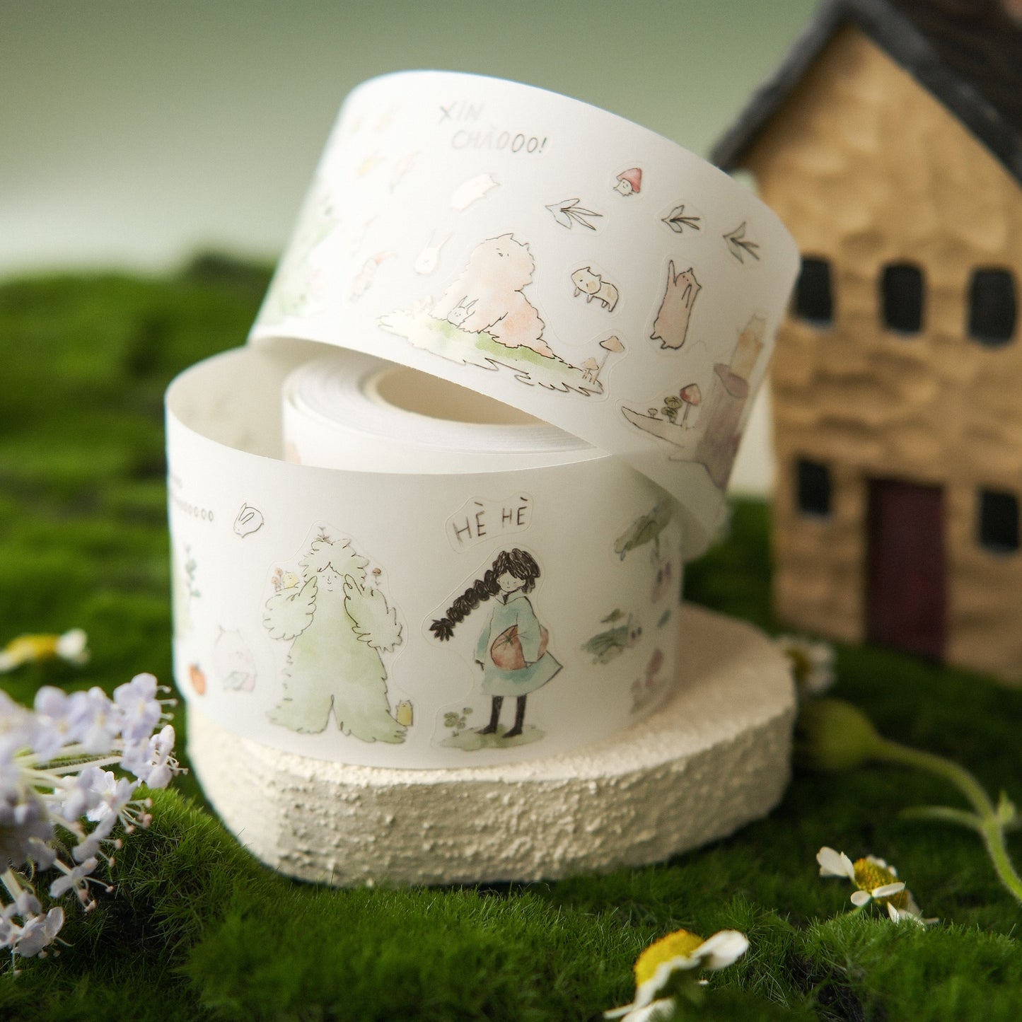 Teayou - Jiji In The Forest | Kiss-cut | 4cm Matte PET Tape | Release Paper