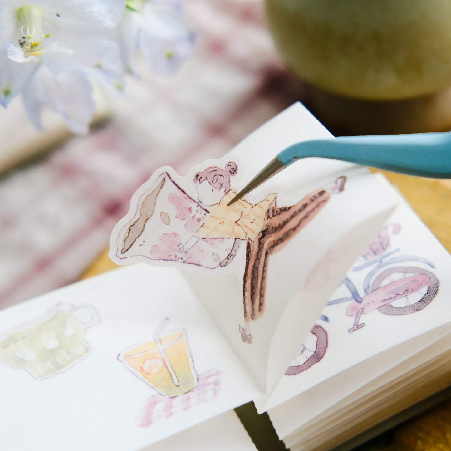 NEW! Teayou - Neko Matcha | Kiss -cut | Mini Sticker Notebook | Sticker