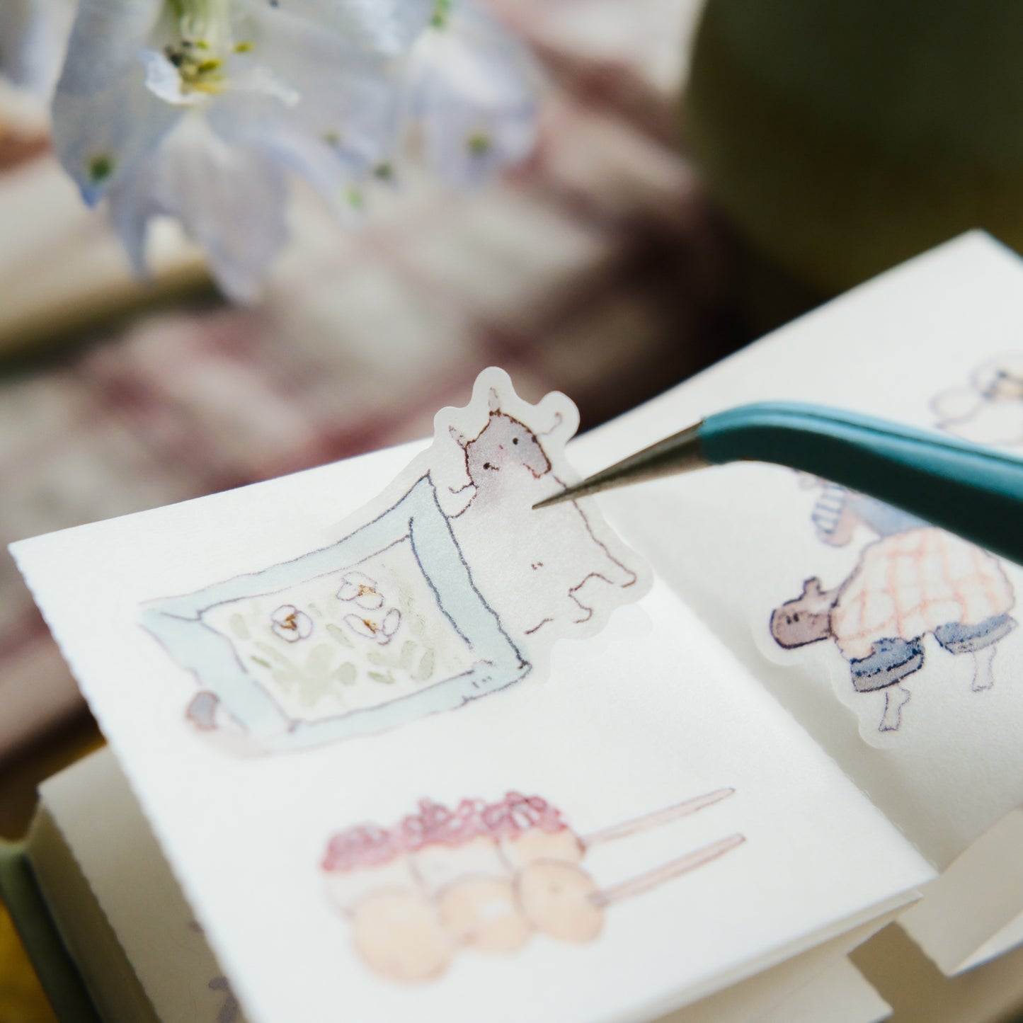NEW! Teayou - Neko Matcha | Kiss -cut | Mini Sticker Notebook | Sticker