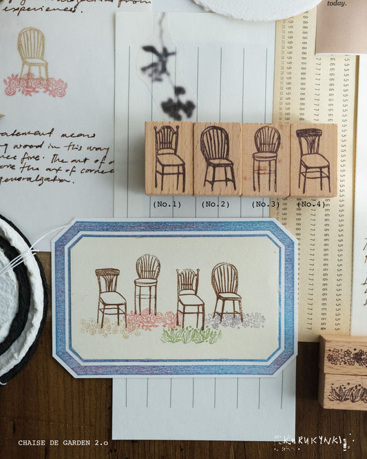 NEW! Kurukynki - Mini Chaise | 4pcs Rubber Stamp Set