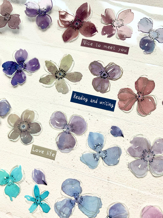 Fairy Maru (Fairy Ball) Print-On Stickers - Flowers No.3 – Pinky Elephant