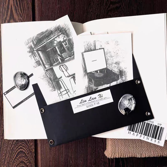 LLX - Black & White | 12 Sheets Postcard | Ephemera Paper