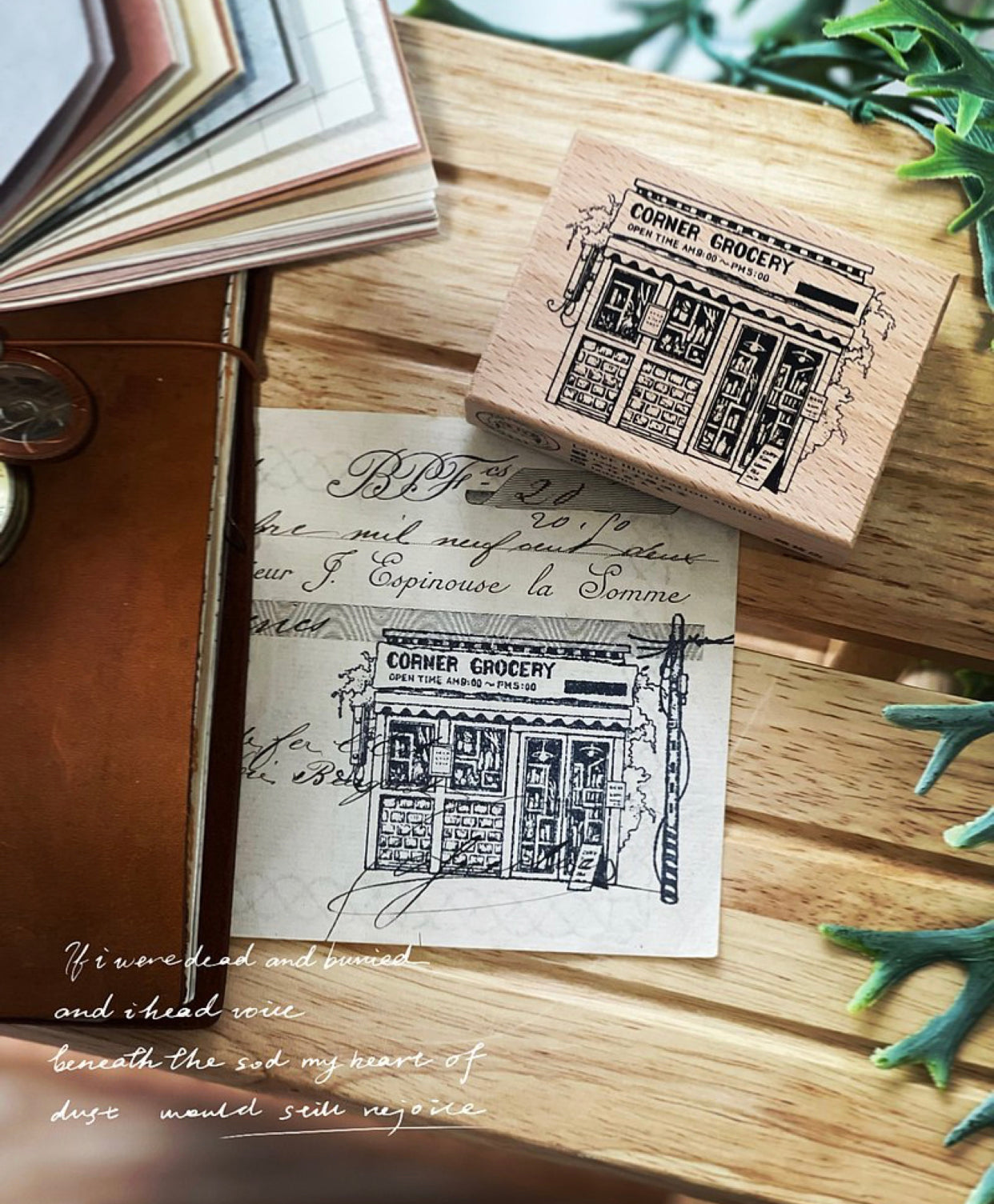 Lady F - Retro Store Street Stamp Set | Rubber Stamp | 1 Free Stamp Gift