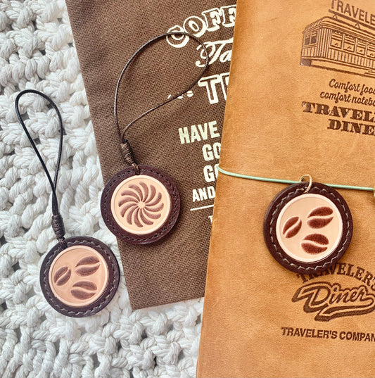 Leather - Coffee | Planner/ Traveler's notebook Charm | Bookmark | Accessories
