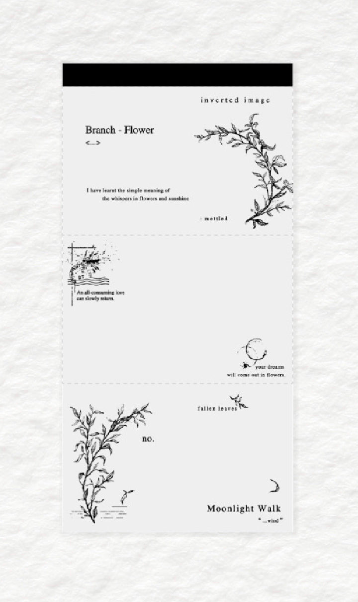 Ephemera Paper - Spray Stories Series | Tooth Line Pressure Note Pad |