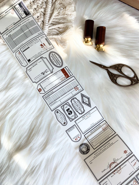 7.5cm Basic Washi Tape - Labels | Release Paper