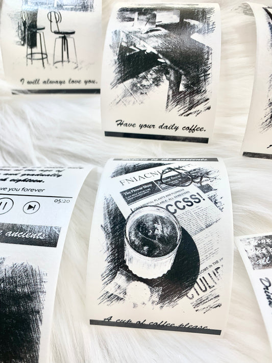 LLX - Black & White | 5cm Washi Tape |  Release Paper | 5M