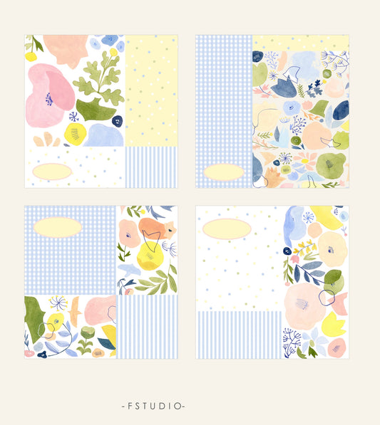 Fstudio - 20 Memo Pad | Floral | Ephemera Paper
