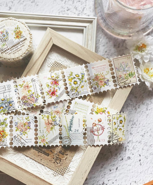 Lady F - 4cm Flower Die Cutting Stamp | Gold Foil | Washi Tape | Release Paper