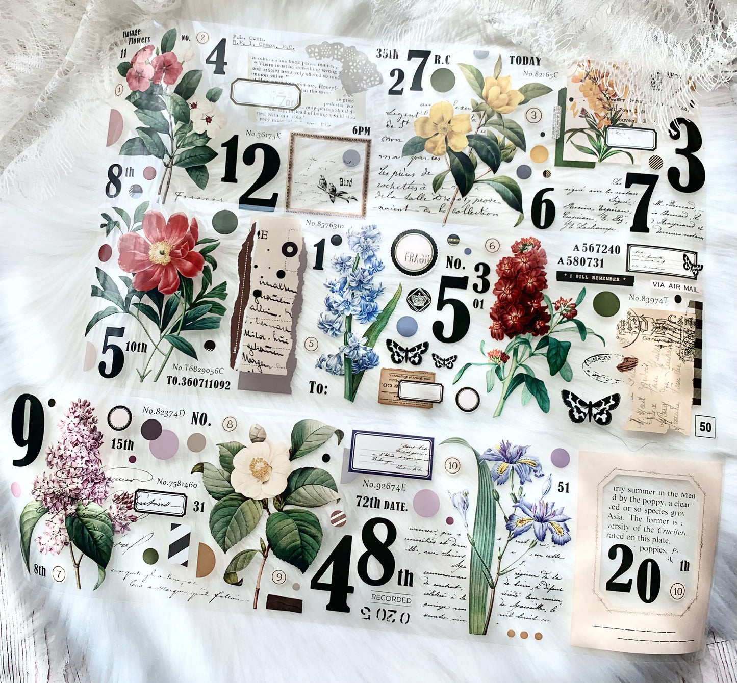 Mooka Studio - 10cm Giant Flower Collection Notes | PET Tape | Release Paper