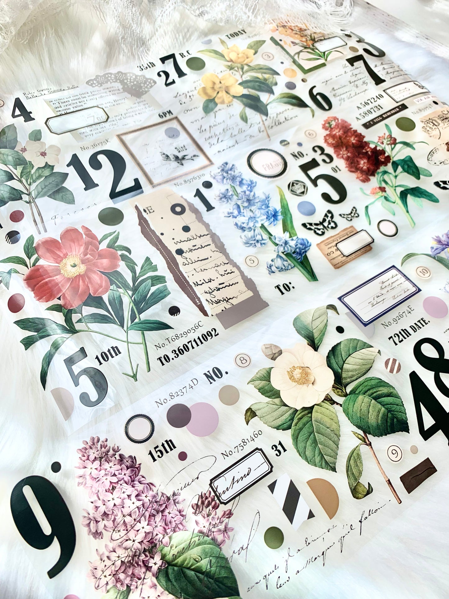 Mooka Studio - 10cm Giant Flower Collection Notes | PET Tape | Release Paper