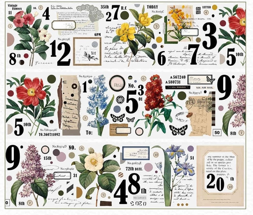 Mooka Studio - 10cm Giant Flower Collection Notes | PET Tape | Release Paper