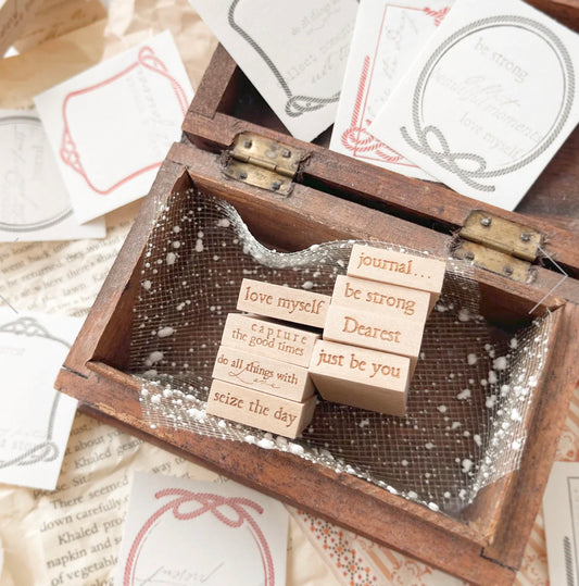 Journal Pages - 《MOMENTS》Words | Mini Rubber Stamps