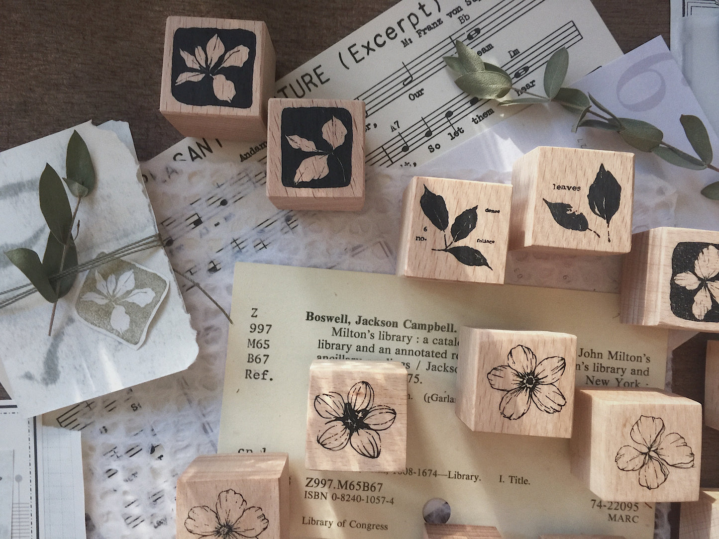 Jeenzaa Zoey Studio - Leaves | Rubber Stamps
