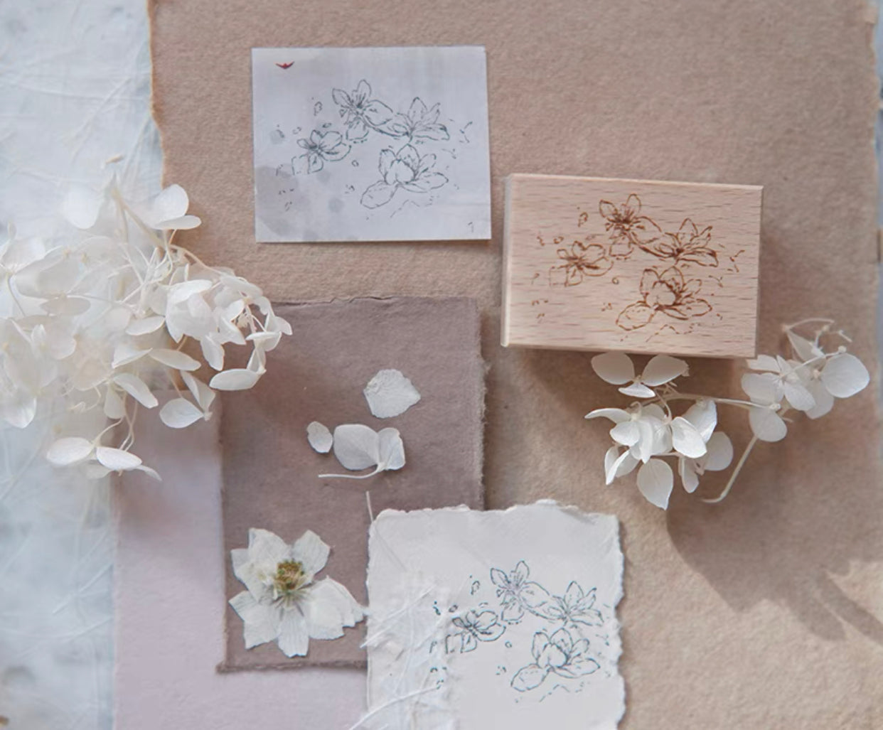 Jeenzaa Zoey Studio - Vol.9《Flower・Falling・Shadow》| Option B | Rubber Stamps