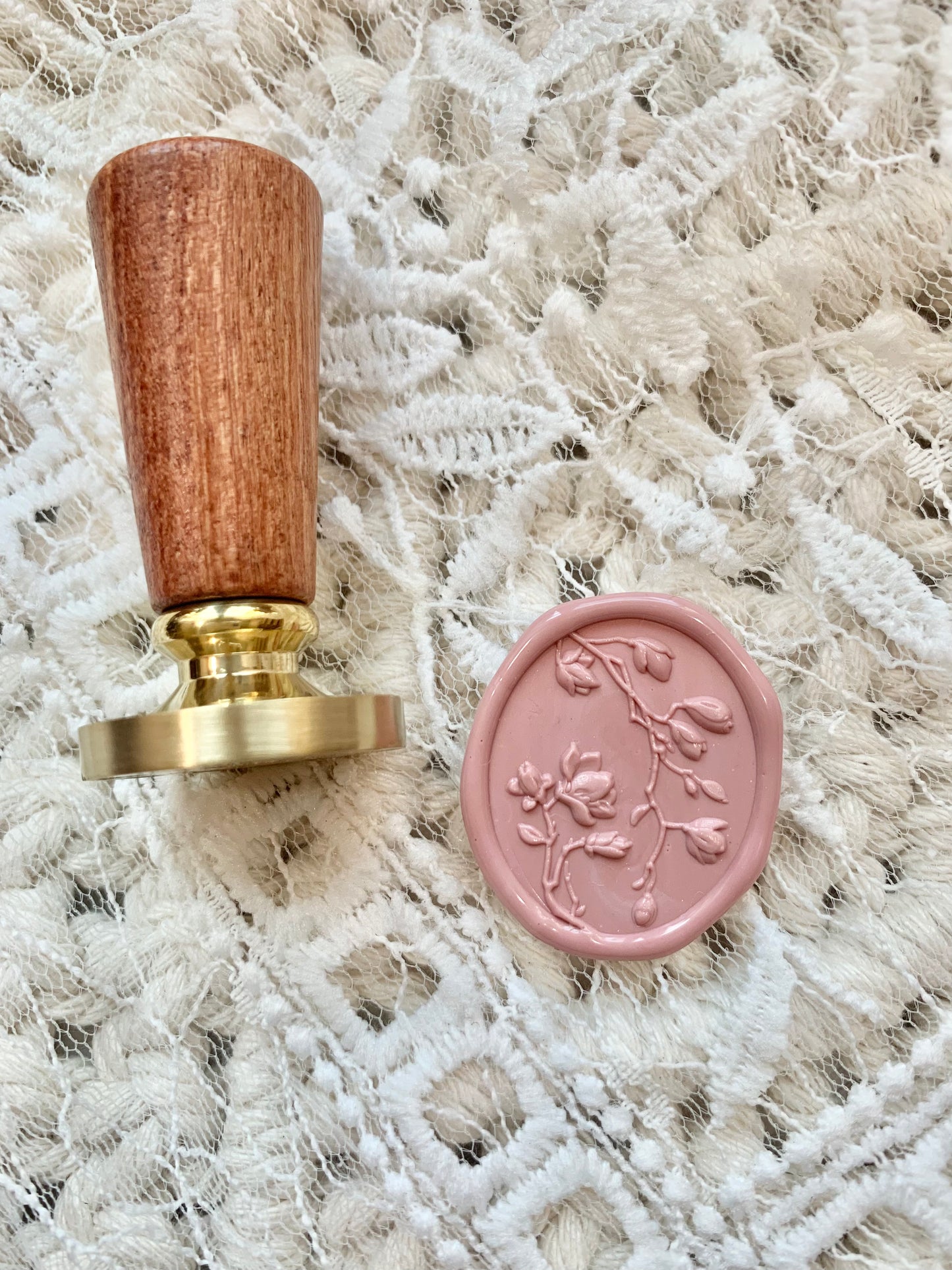 YHXJ - Magnolia | Oval Wax Seal Stamp