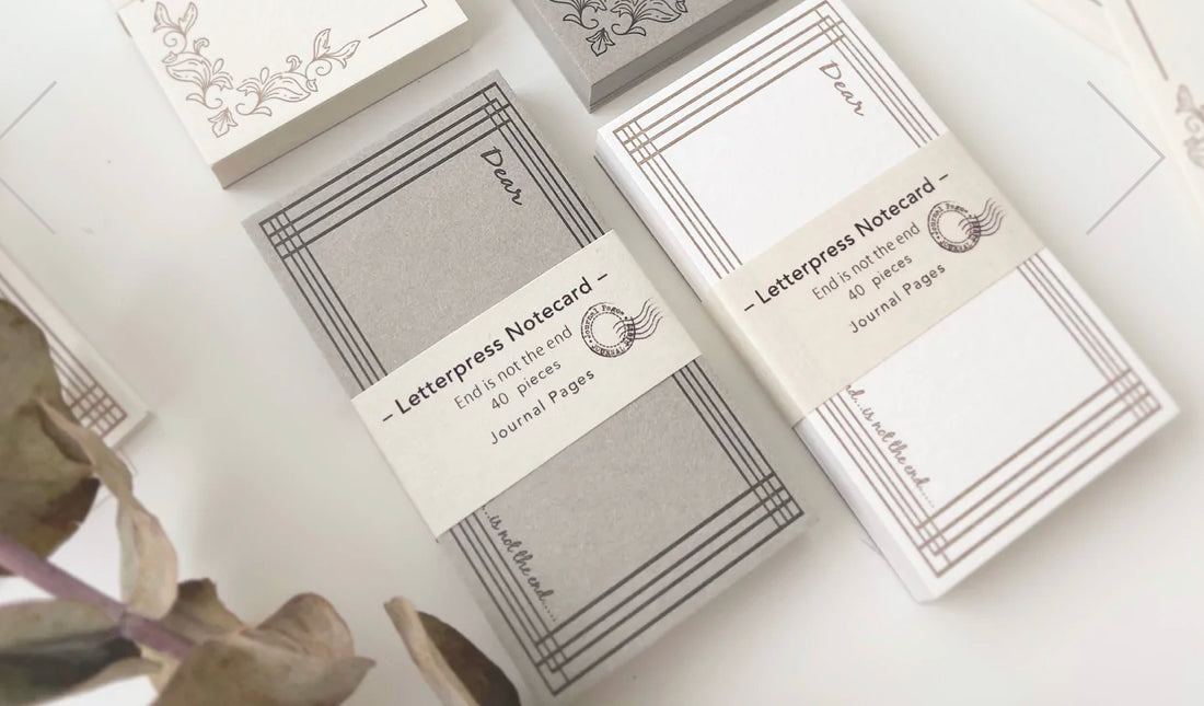 Journal Pages - End Is not The End | Letterpress Memo Card | Ephemera Paper