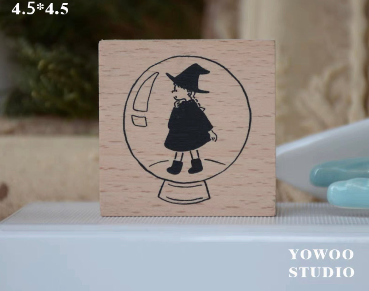 Yowoo Studio - Little Girl | Rubber Stamps