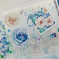 Time Grid - 6.5cm Rose Garden | Embossed | Crystal PET Tape | Release Paper