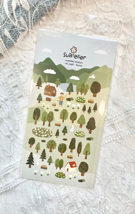 Suatelier Sticker - No.1098 forest | 1 Sheet | Sticker