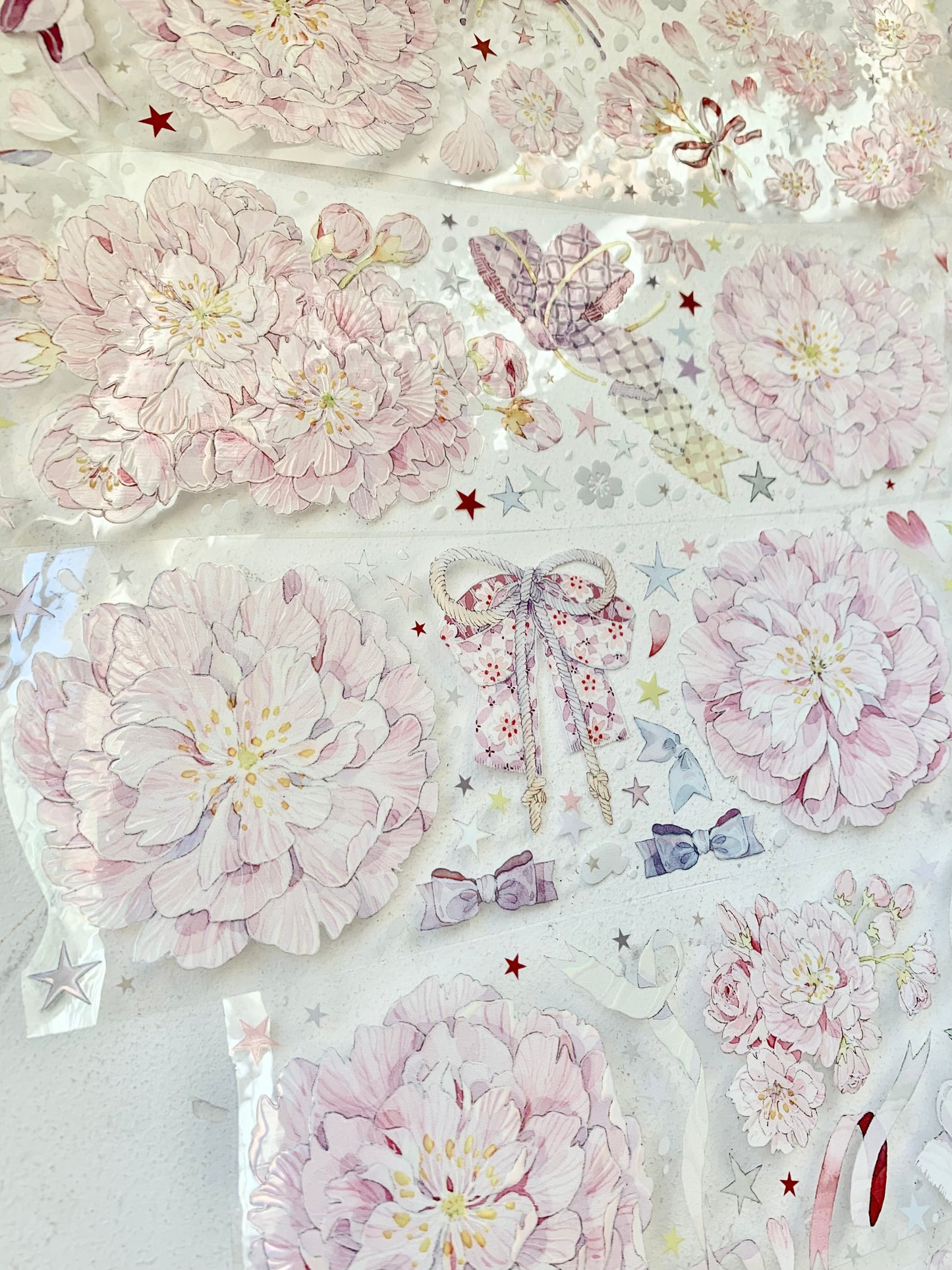 KY Studio - Cherry Blossom | 7cm Iridescent PET Tape | Release Paper