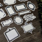 15pcs Frame Themed sticker | Vellum Paper