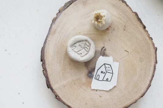 Black Milk Project - Mini House | Clay Holder Rubber Stamp