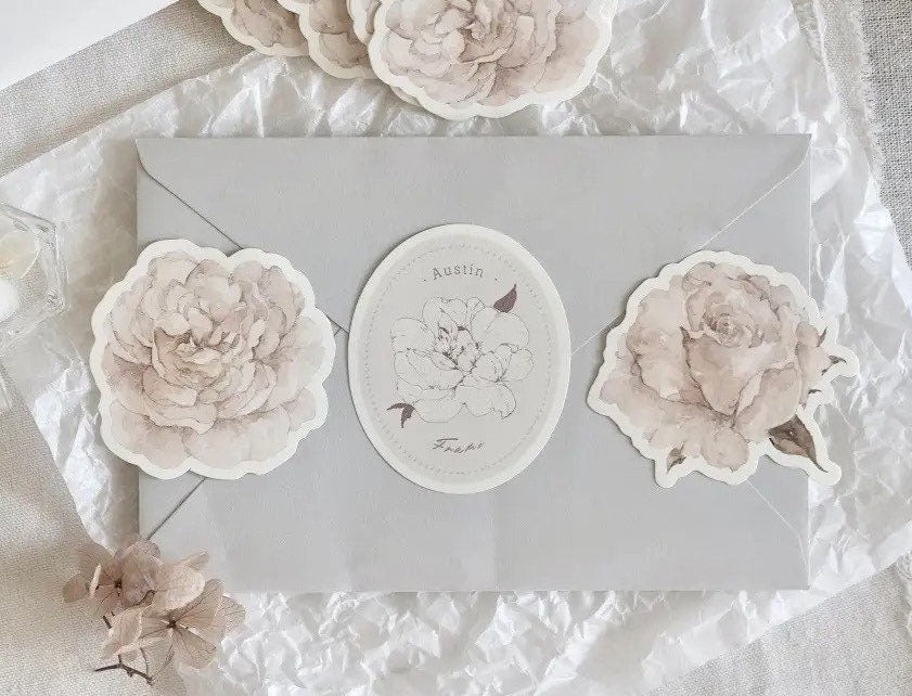 Freckles Tea- Austin Rose with Frame Memo Pad | Ephemera Paper