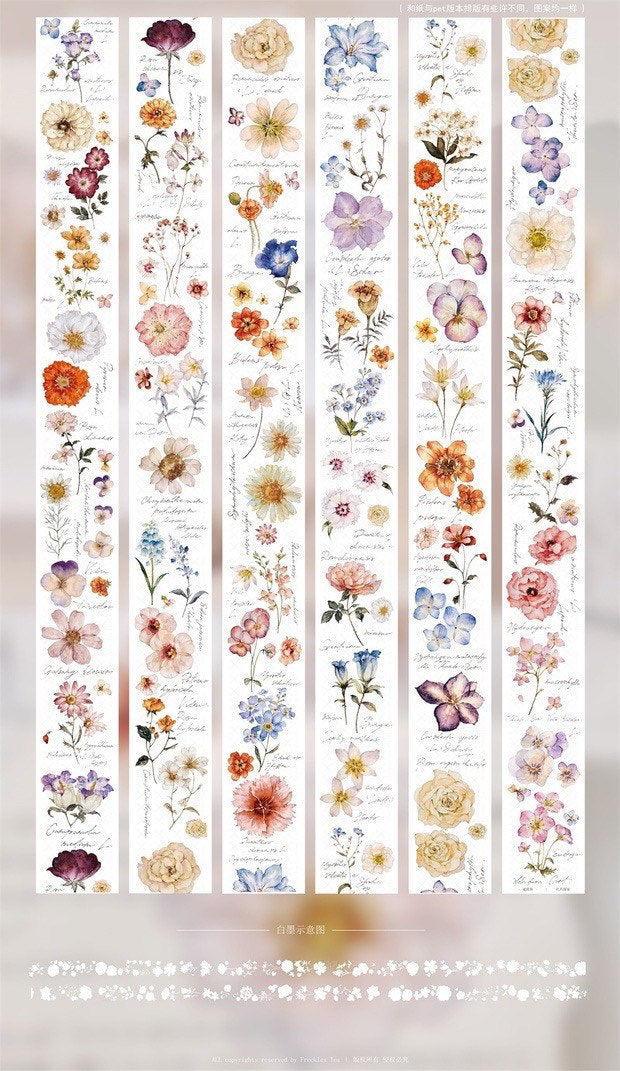 Freckles Tea Vol.1- 5cm Flower Illustration | Release Paper