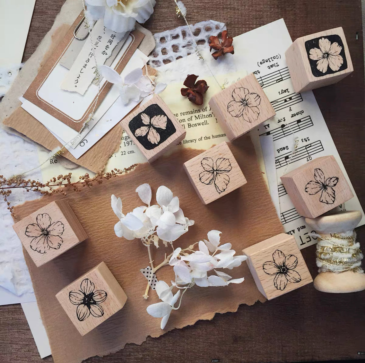 Jeenzaa Zoey Studio - Flowers | Rubber Stamps